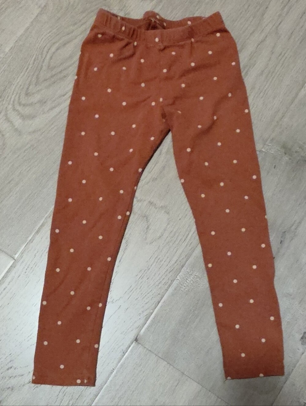 Rust Polka Dot Kids Pajama Leggings